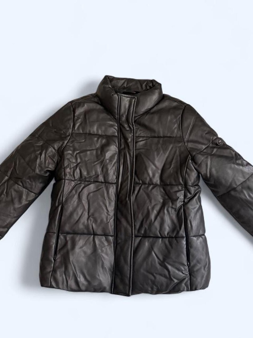 Andrew Marc Women's Black Quilted Leather Puffer Jacket